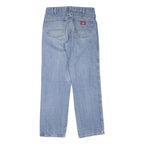 DICKIES Womens Jeans Blue Regular Straight Denim Medium W32 L32 Cotton Blend Zip