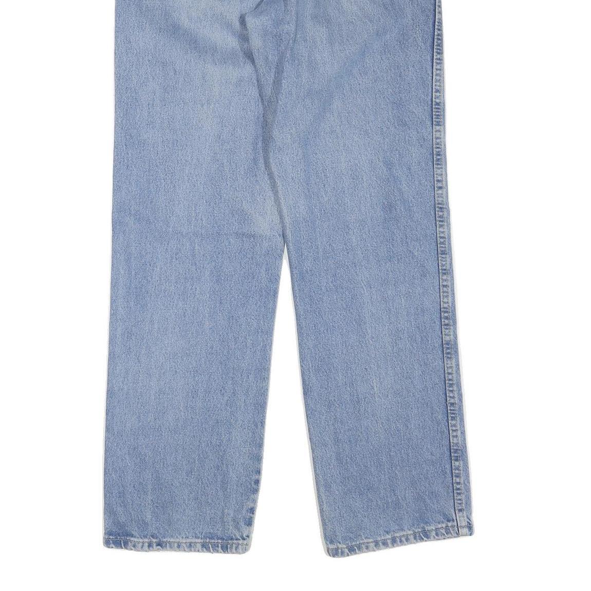 DICKIES Womens Jeans Blue Regular Straight Denim Medium W32 L32 Cotton Blend Zip