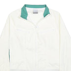 NIKE Womens White & Green Outdoor Jacket S Cotton Blend Woven Plain Zip Long