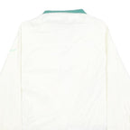 NIKE Womens White & Green Outdoor Jacket S Cotton Blend Woven Plain Zip Long