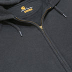 CARHARTT Mens Black Full Zip Hoodie L Cotton Blend Casual Workwear Zip Up