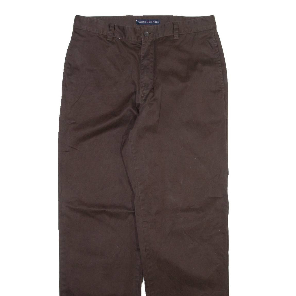 TOMMY HILFIGER Mens Trousers Brown Regular Straight W31 L32