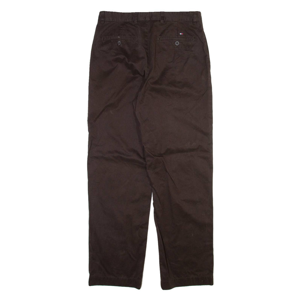 TOMMY HILFIGER Mens Trousers Brown Regular Straight W31 L32