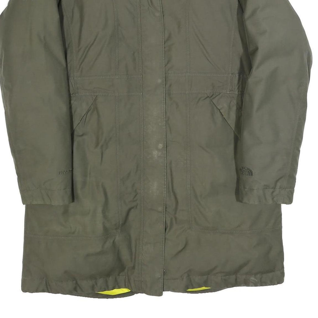 THE NORTH FACE Womens Green Coat L Polyester Blend Plain Zip Outdoor Jacket