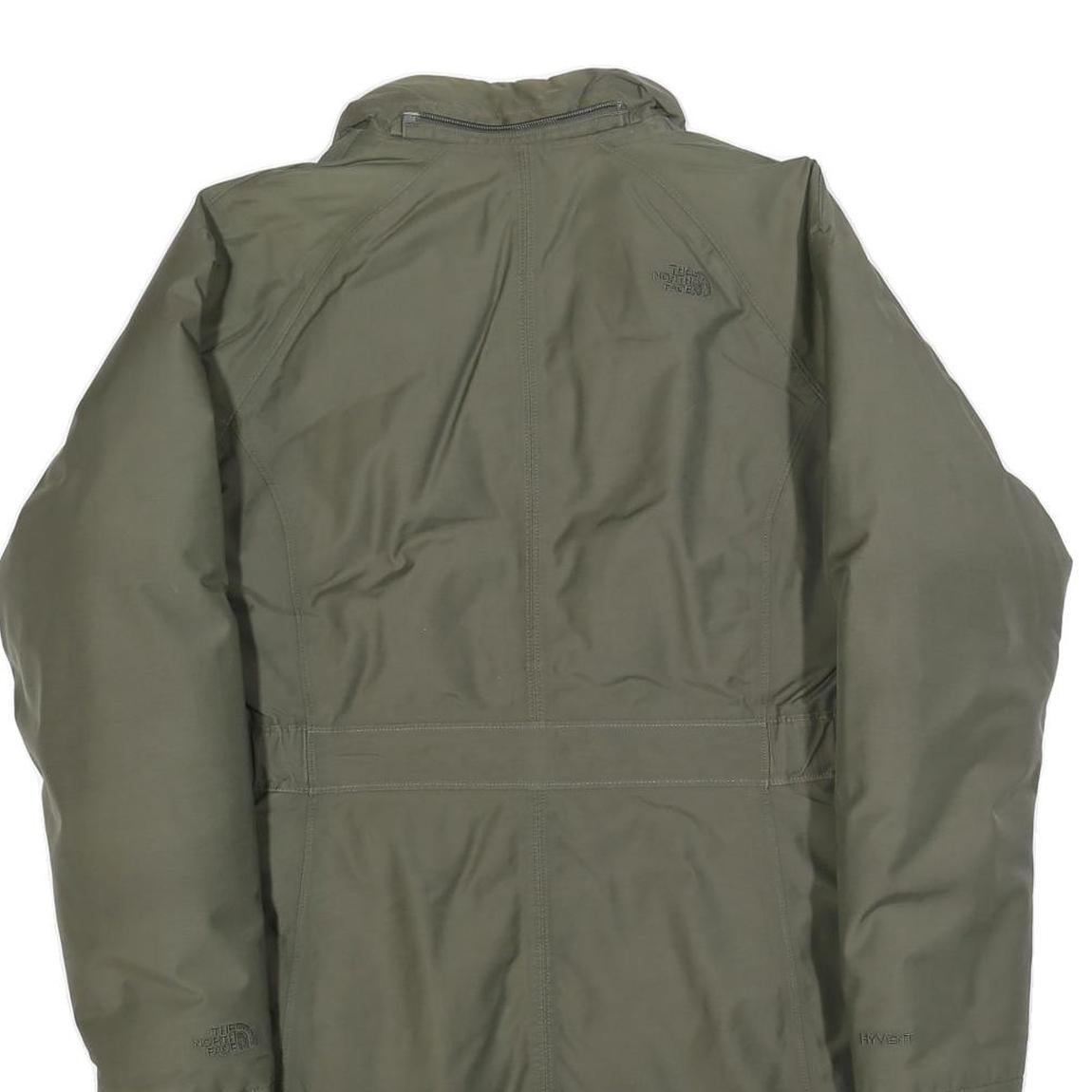 THE NORTH FACE Womens Green Coat L Polyester Blend Plain Zip Outdoor Jacket