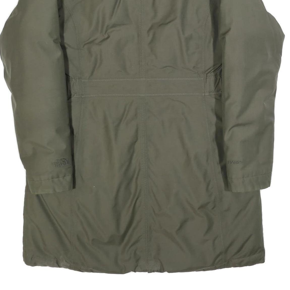 THE NORTH FACE Womens Green Coat L Polyester Blend Plain Zip Outdoor Jacket