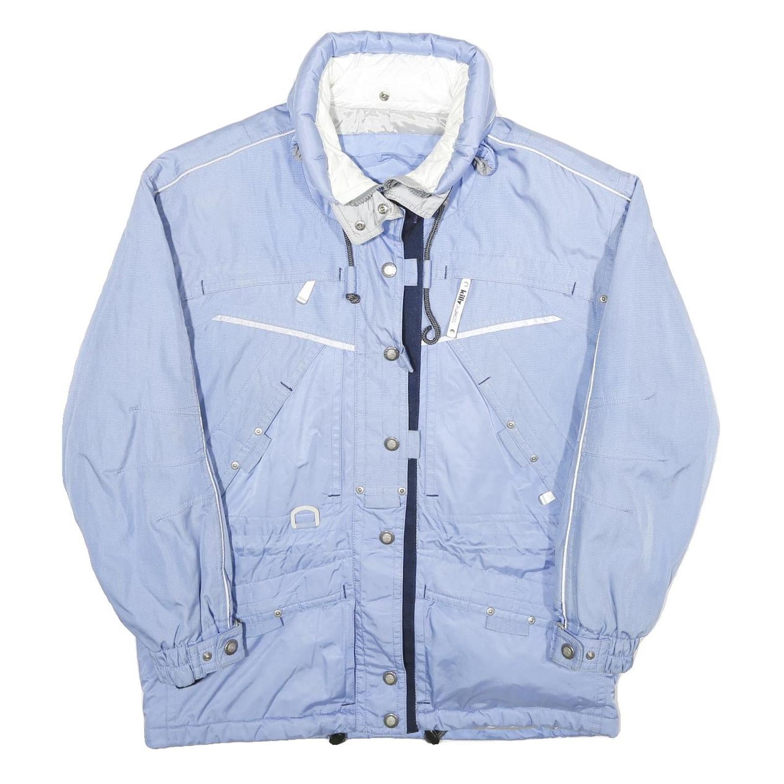 KILLY Womens Blue Polyamide Puffer Jacket UK 14 Zip Casual Winter Outdoor