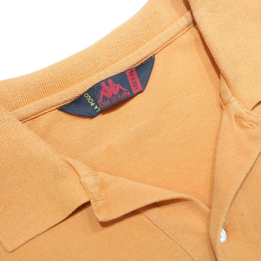 KAPPA Mens Orange Short Sleeve Plain M Cotton Polo Shirt Classic Casual