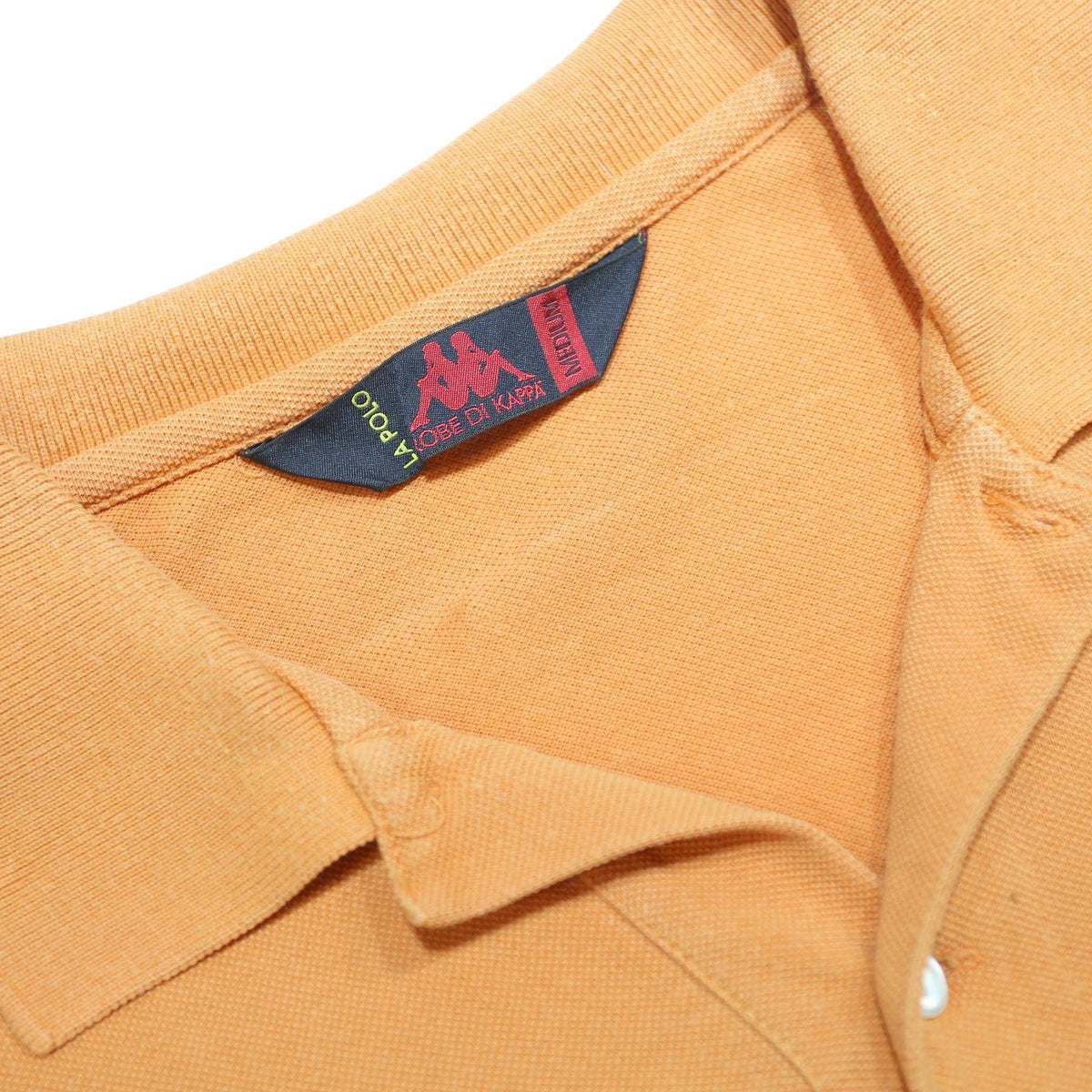 KAPPA Mens Orange Short Sleeve Plain M Cotton Polo Shirt Classic Casual