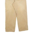 DICKIES Mens Jeans Beige Relaxed Straight Denim W34 L30 Zip Cotton Blend Durable