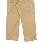 DICKIES Mens Jeans Beige Relaxed Straight Denim W34 L30 Zip Cotton Blend Durable