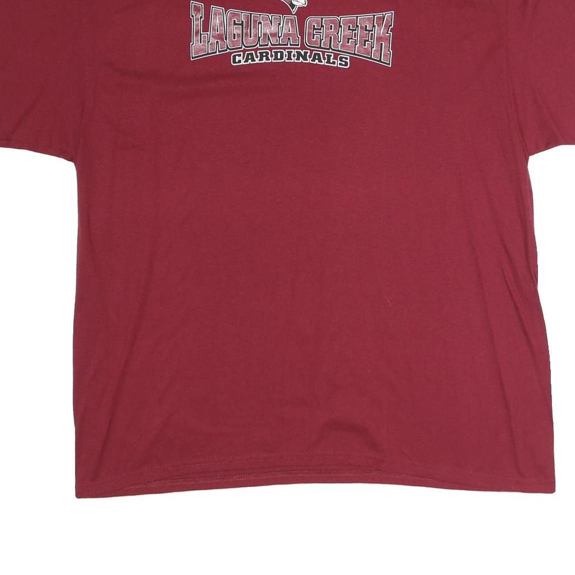 PORT & COMPANY Mens Maroon Laguna Creek Cardinals Graphic T-Shirt 2XL Short