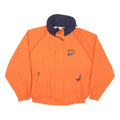 NAUTICA Mens Orange & Navy Zip Jacket M Polyester Blend Plain Lightweight Casual
