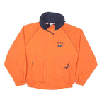 NAUTICA Mens Orange & Navy Zip Jacket M Polyester Blend Plain Lightweight Casual