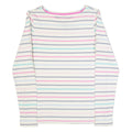 JOULES Womens Patterned Jumper White Striped Tight Knit UK 6
