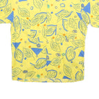 GENERRA COLLECTION Mens Yellow & Blue Pattern Cotton Shirt M Summer Casual