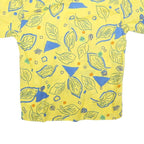 GENERRA COLLECTION Mens Yellow & Blue Pattern Cotton Shirt M Summer Casual