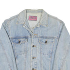 STAFF Mens Blue Cotton Blend Denim Jacket M Classic Button Closure Casual