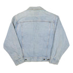STAFF Mens Blue Cotton Blend Denim Jacket M Classic Button Closure Casual