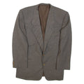 Mens Blazer Jacket Grey Wool Spotted L