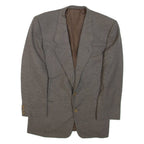Mens Blazer Jacket Grey Wool Spotted L