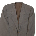 Mens Blazer Jacket Grey Wool Spotted L