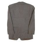 Mens Blazer Jacket Grey Wool Spotted L