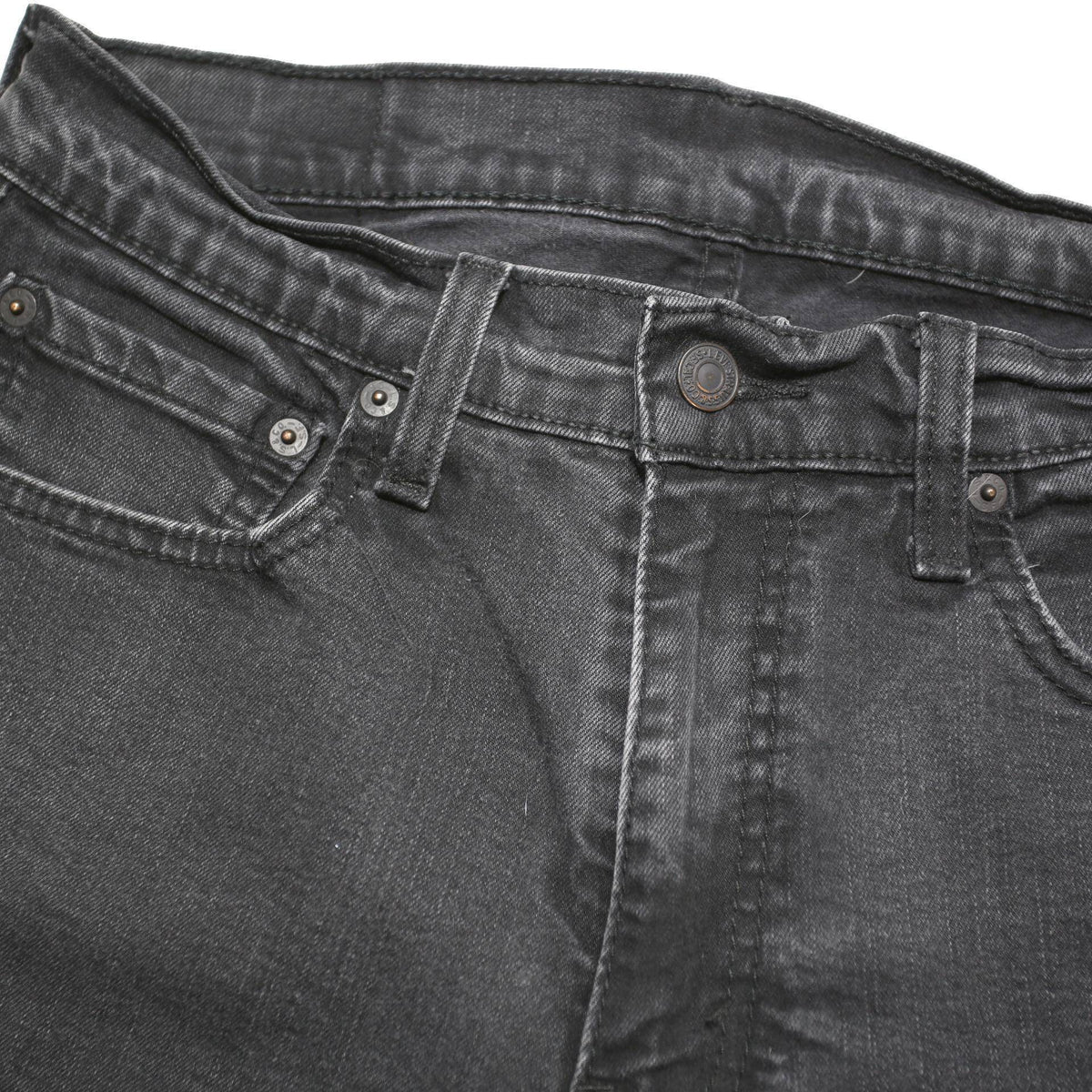 LEVI'S 512 Tapered Mens Jeans Black Regular Tapered Denim Medium W31 L31 Button
