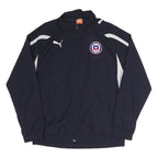PUMA Mens Navy Blue FC Chile Sport Lausanne Jacket M Polyester Zip Sportswear