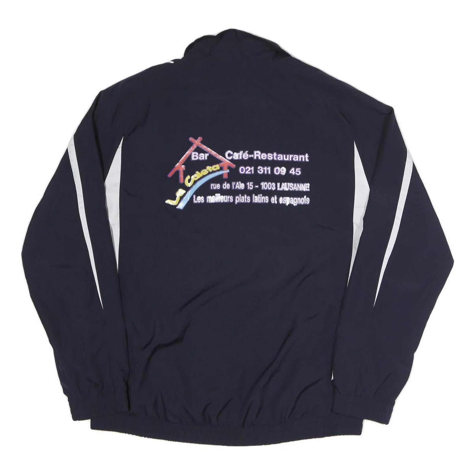 PUMA Mens Navy Blue FC Chile Sport Lausanne Jacket M Polyester Zip Sportswear