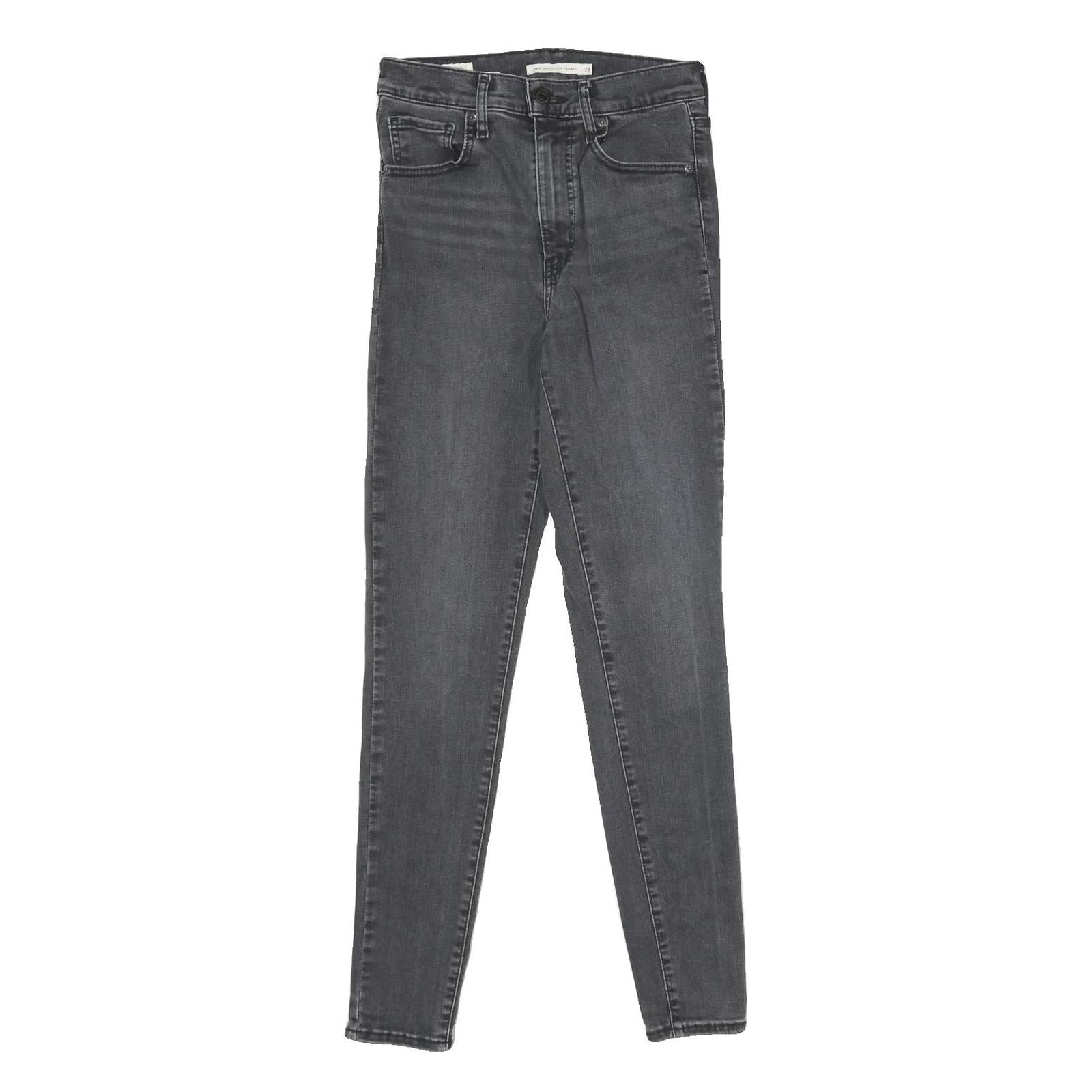 LEVI'S Mile High Super Skinny Big E Womens Jeans Black Slim Skinny Denim W28 L30
