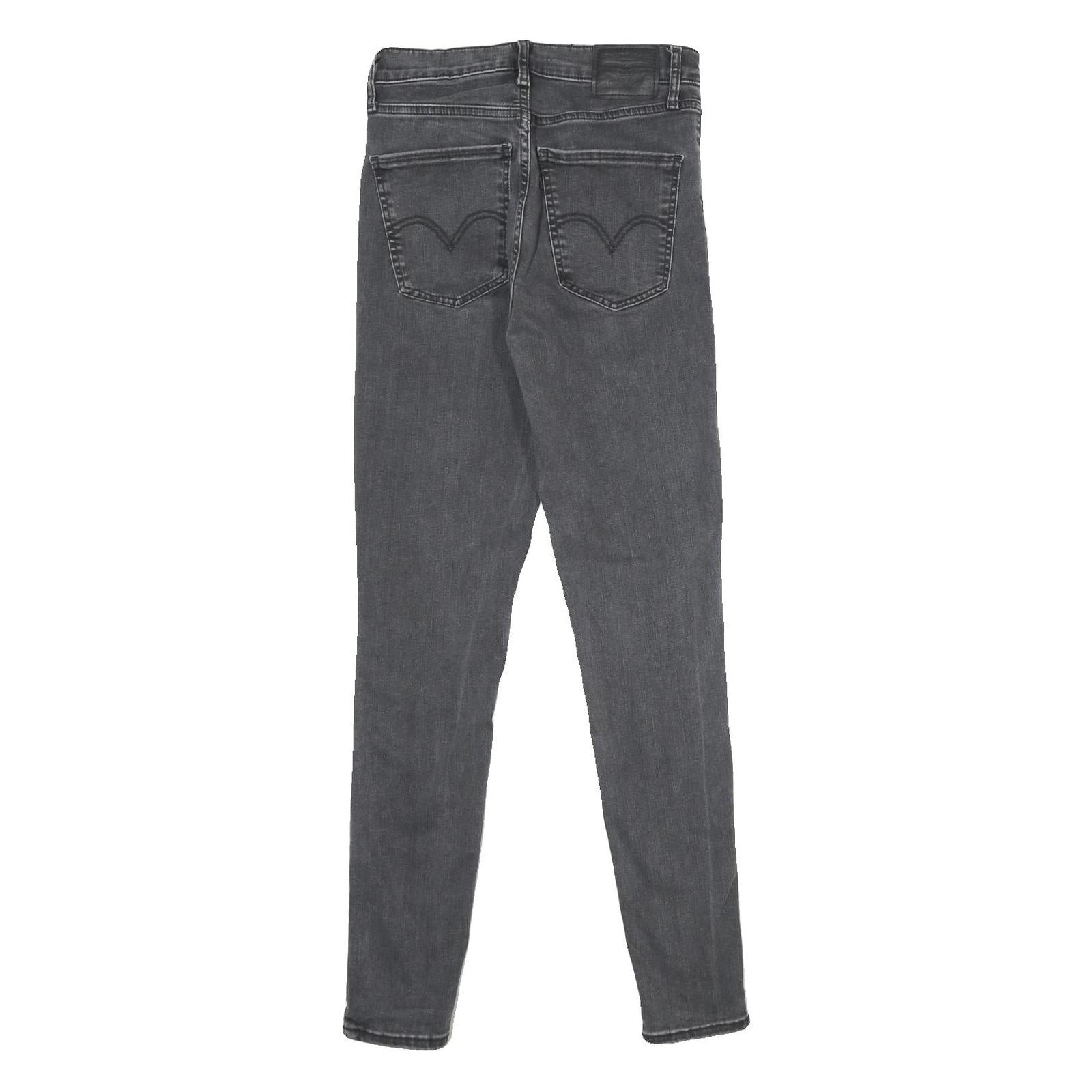 LEVI'S Mile High Super Skinny Big E Womens Jeans Black Slim Skinny Denim W28 L30