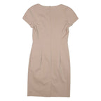 REISS Womens Pencil Dress Brown Short Sleeve Knee Length UK 6