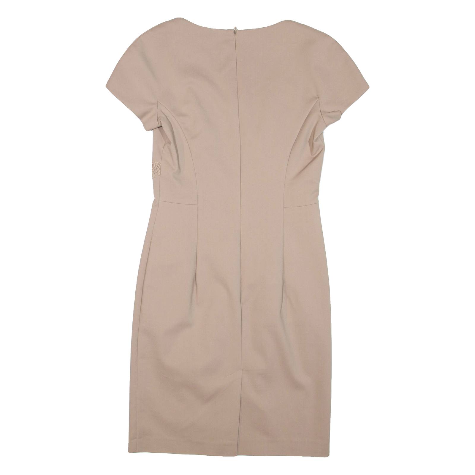 REISS Womens Pencil Dress Brown Short Sleeve Knee Length UK 6
