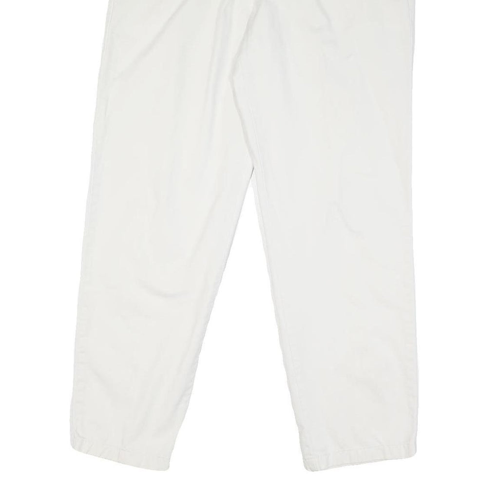 DOCKERS Mens Cotton Blend White Regular Straight Trousers W32 L30 Classic Fit