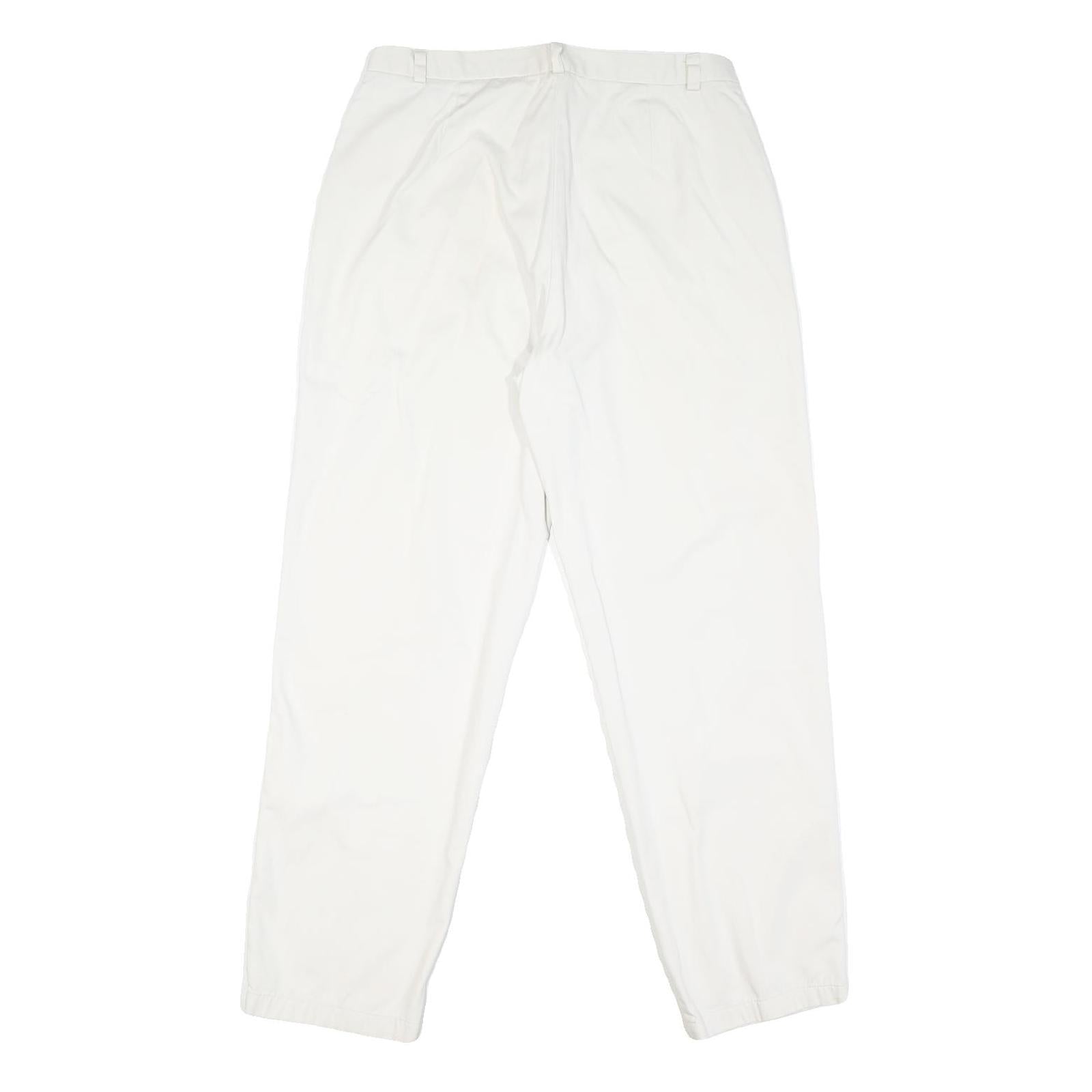 DOCKERS Mens Cotton Blend White Regular Straight Trousers W32 L30 Classic Fit