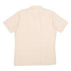 CLUB Mens Cream Shirt M Short Sleeve Button Pocket Casual Summer