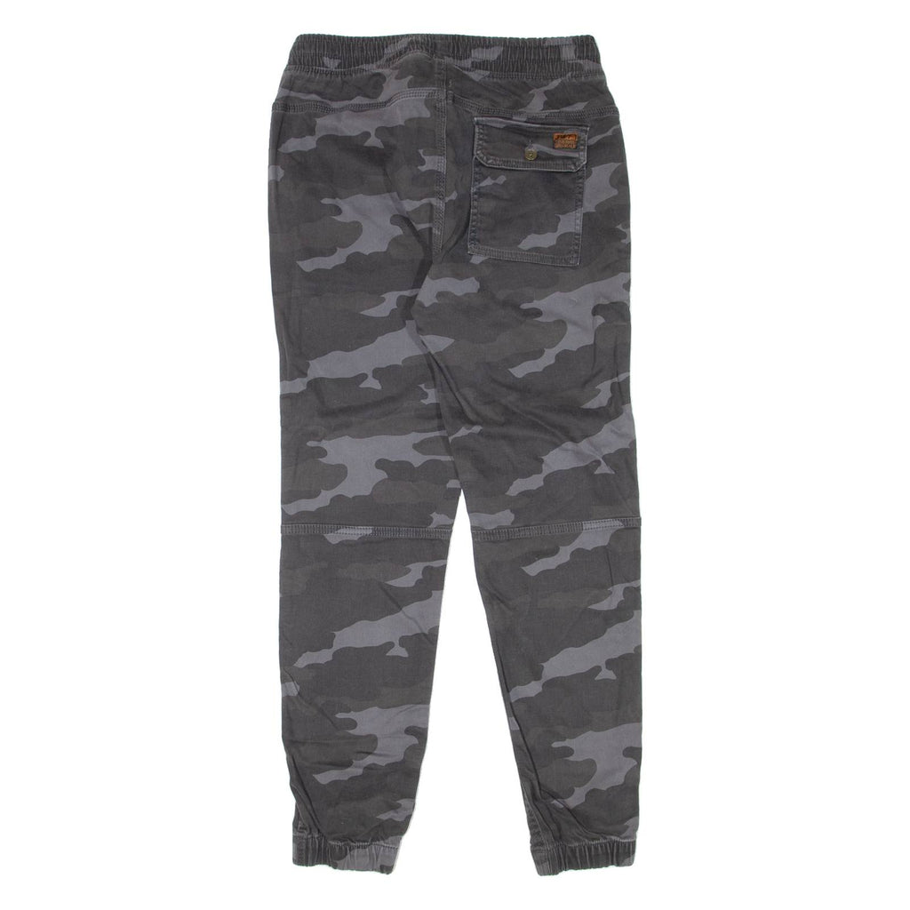ANGELO LITRICO Camo Mens Trousers Grey Slim Tapered W28 L29
