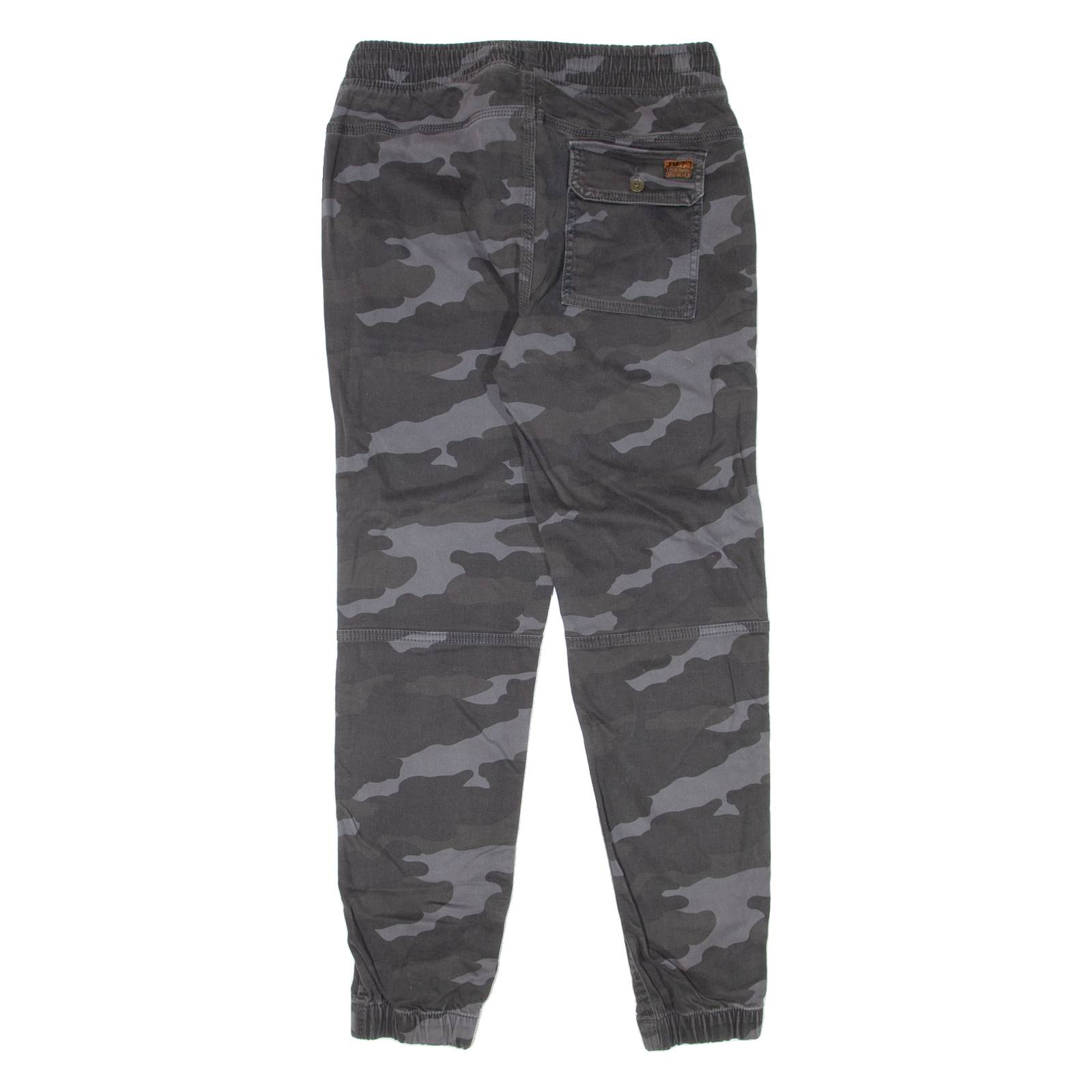 ANGELO LITRICO Camo Mens Trousers Grey Slim Tapered W28 L29