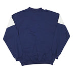 ZAPATON Mens Blue & White Sweatshirt Stand Collar L Cotton Blend Casual Pullover