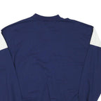 ZAPATON Mens Blue & White Sweatshirt Stand Collar L Cotton Blend Casual Pullover