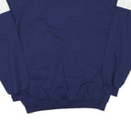 ZAPATON Mens Blue & White Sweatshirt Stand Collar L Cotton Blend Casual Pullover