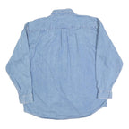 HIGH SIERRA Mens Blue Denim Shirt XL Button-Down Collar Long Sleeve Casual