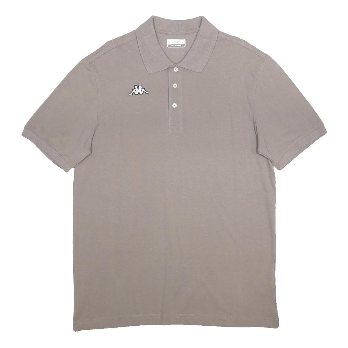 KAPPA Mens Grey Polo Shirt Cotton XL Short Sleeve Classic Fit Sports Casual