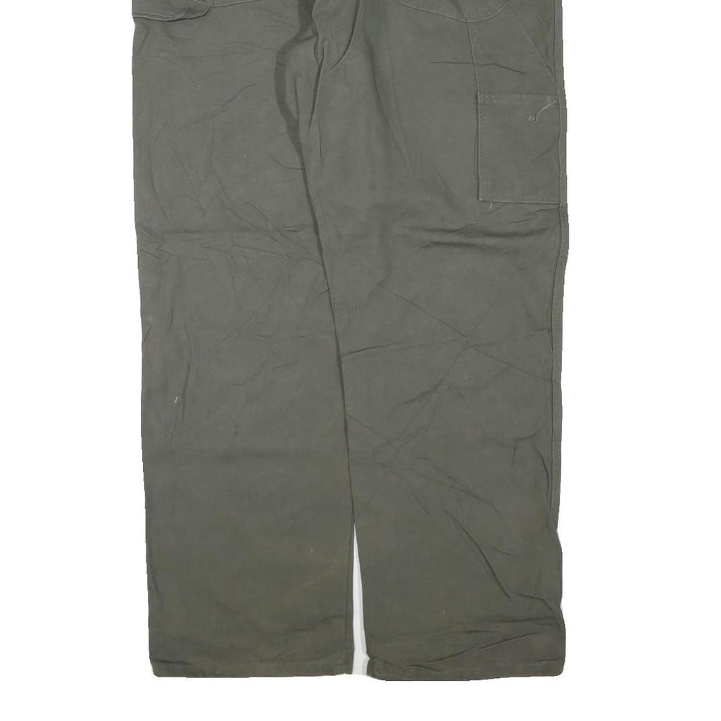 DICKIES Mens Grey Regular Fit Straight Denim Jeans W40 L30 Workwear Zip Closure