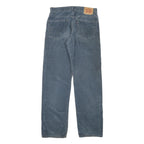 LEVI'S Womens Cotton Blend Blue Regular Straight Trousers W32 L34 Relaxed Fit