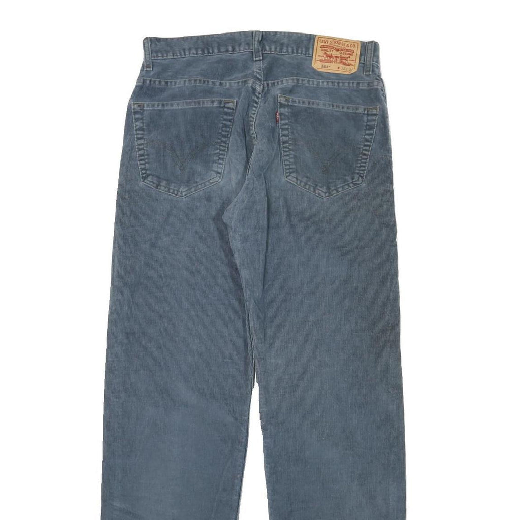 LEVI'S Womens Cotton Blend Blue Regular Straight Trousers W32 L34 Relaxed Fit