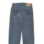 LEVI'S Womens Cotton Blend Blue Regular Straight Trousers W32 L34 Relaxed Fit