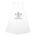 ADIDAS ORIGINALS Womens White & Pink Floral Graphic Racerback T-Shirt M