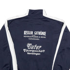 PUMA Mens Navy Blue & White Track Jacket L Polyester Zip Plain Sportswear Casual